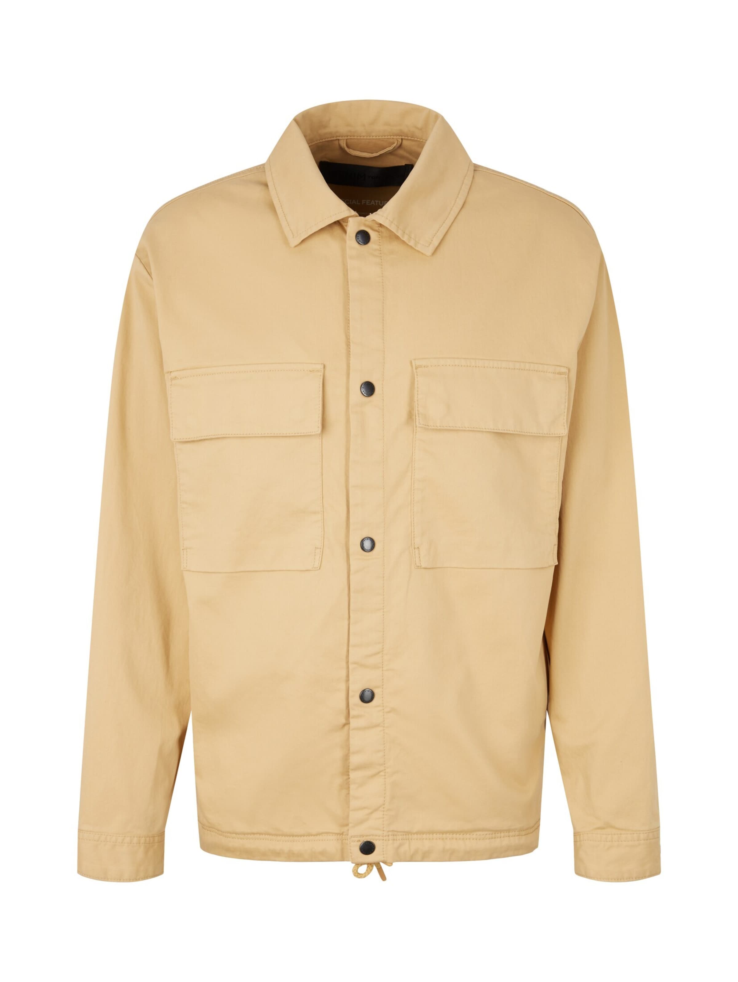 TOM TAILOR DENIM Between-Season Jacket in Beige: front