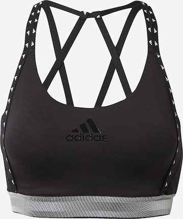 ADIDAS PERFORMANCE Bralette Sports Bra in Black: front