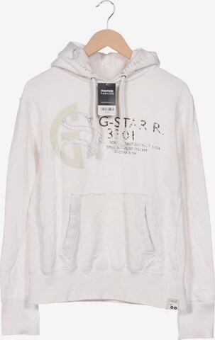 G-Star RAW Sweatshirt & Zip-Up Hoodie in L in White: front
