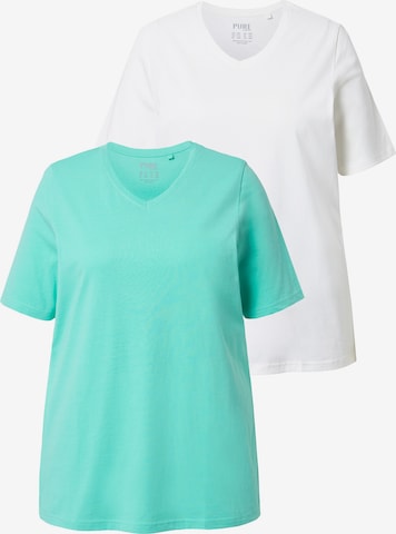 T-shirt Ulla Popken en vert : devant