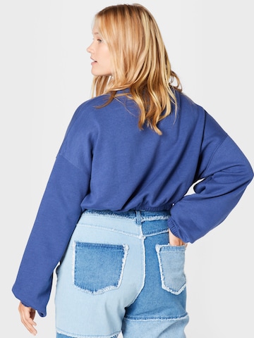 Public Desire Curve Sweatshirt in Blue