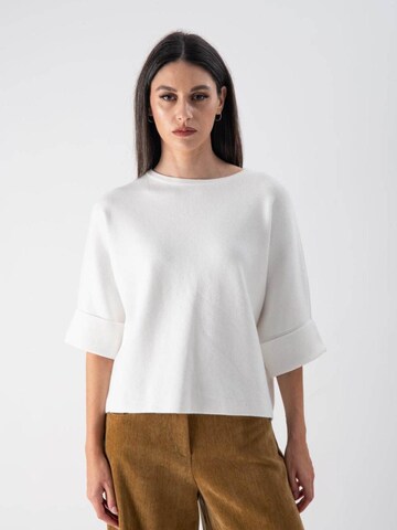 Pull-over MND en blanc : devant