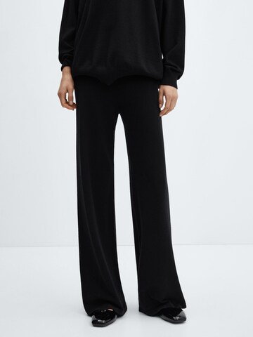 MANGO Loose fit Pants 'Vieira' in Black: front