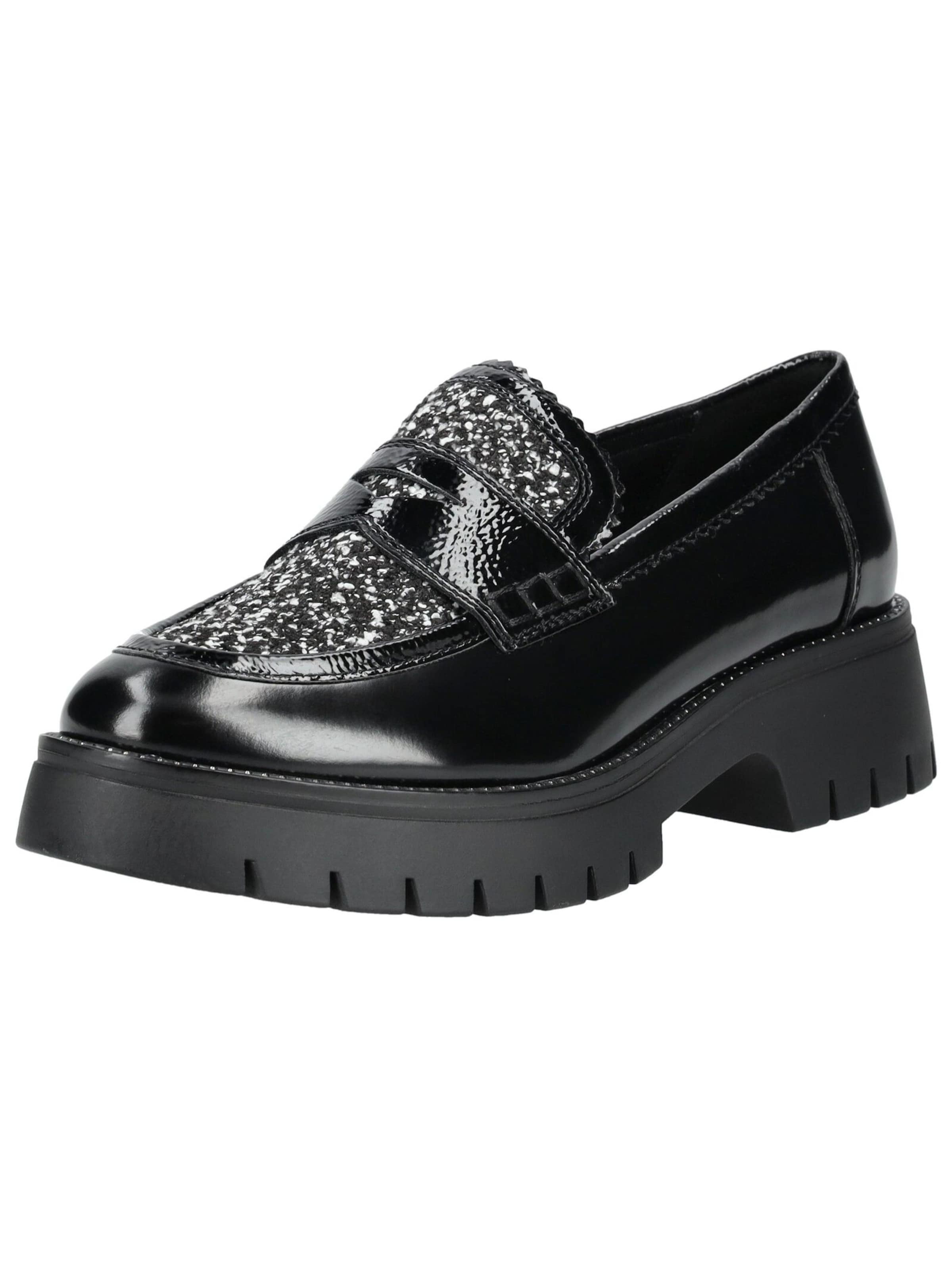 Regarde le Ciel Slip-ons in Black: front