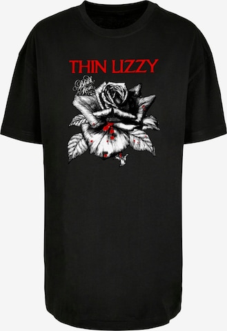 Merchcode Shirt 'Thin Lizzy - Rose' in Zwart: voorkant