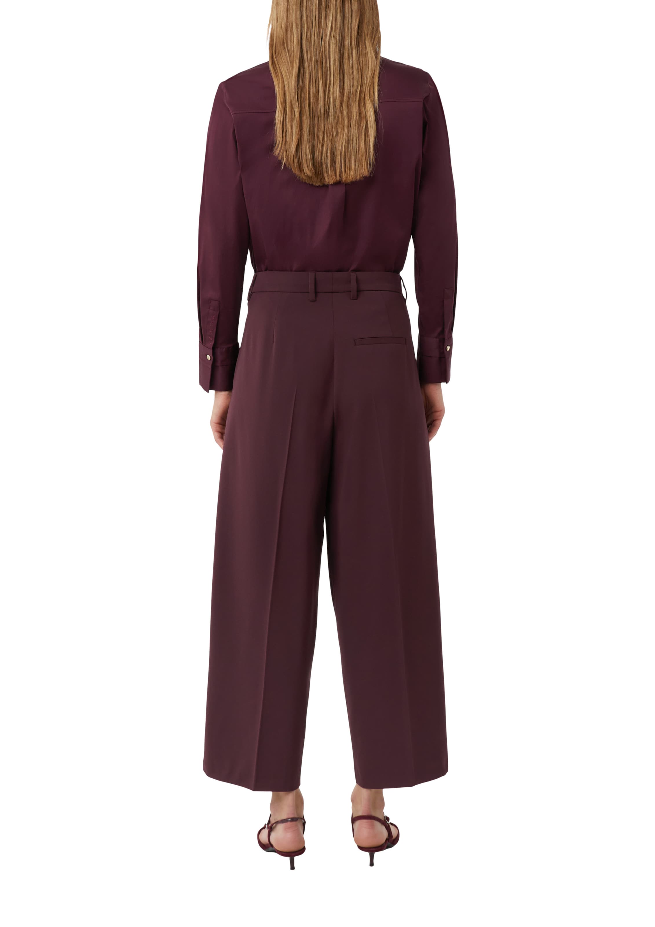 Wide Leg Pantalon à pince COMMA en rouge