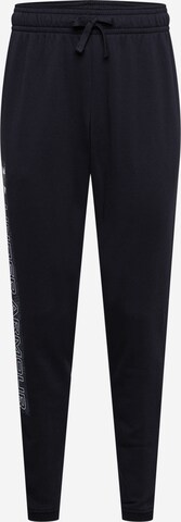 UNDER ARMOUR - Tapered Calças de desporto 'Rival' em preto: frente