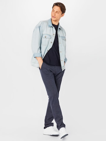 Coupe slim Pantalon chino 'Travis' TOM TAILOR en bleu