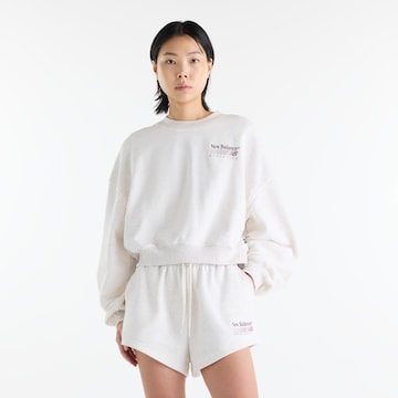 Loosefit Pantaloni 'Trackside' di new balance in beige: frontale
