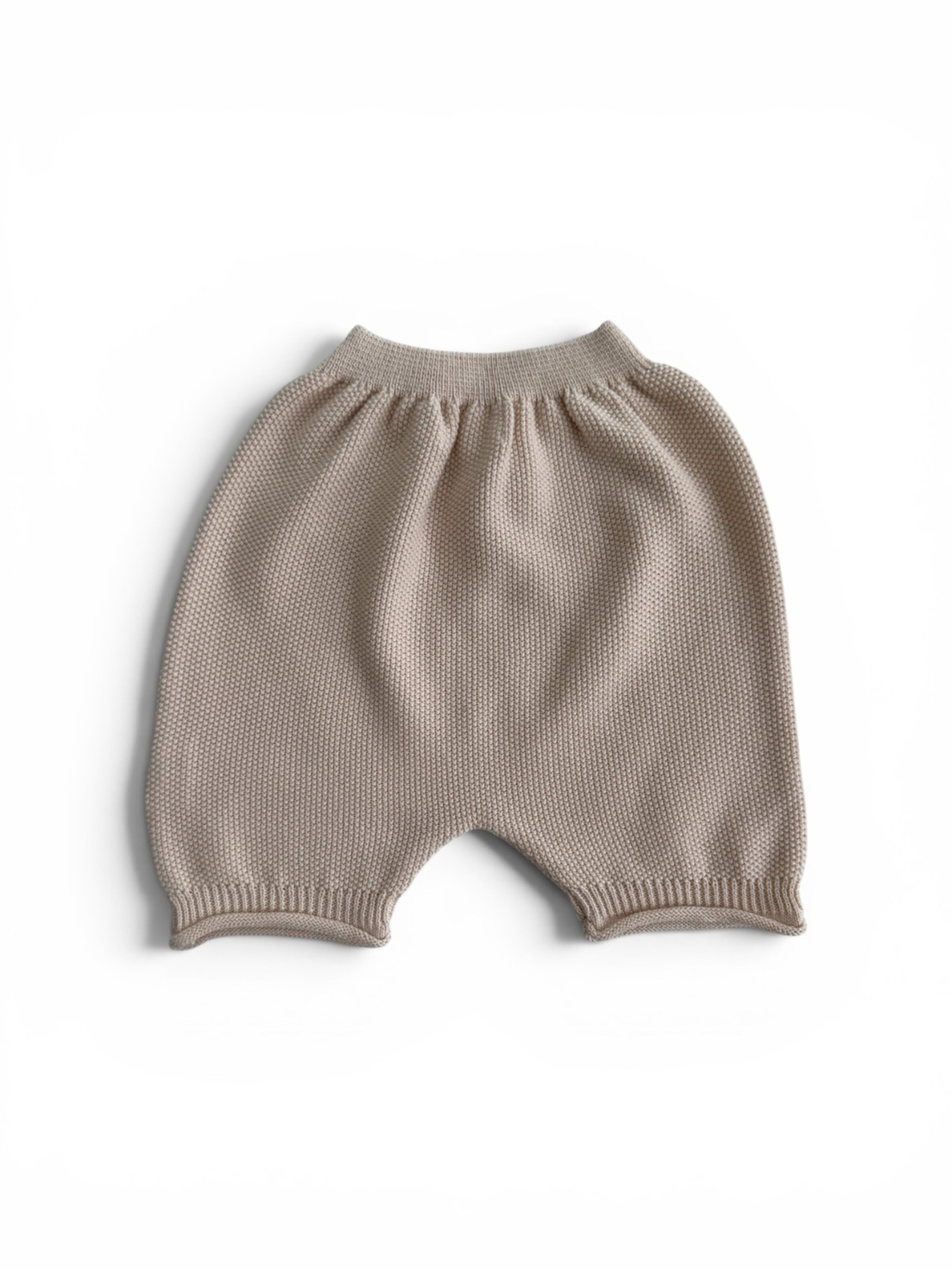KURTI & FRIEDA Loose fit Pants 'Knit Shorts' in Beige