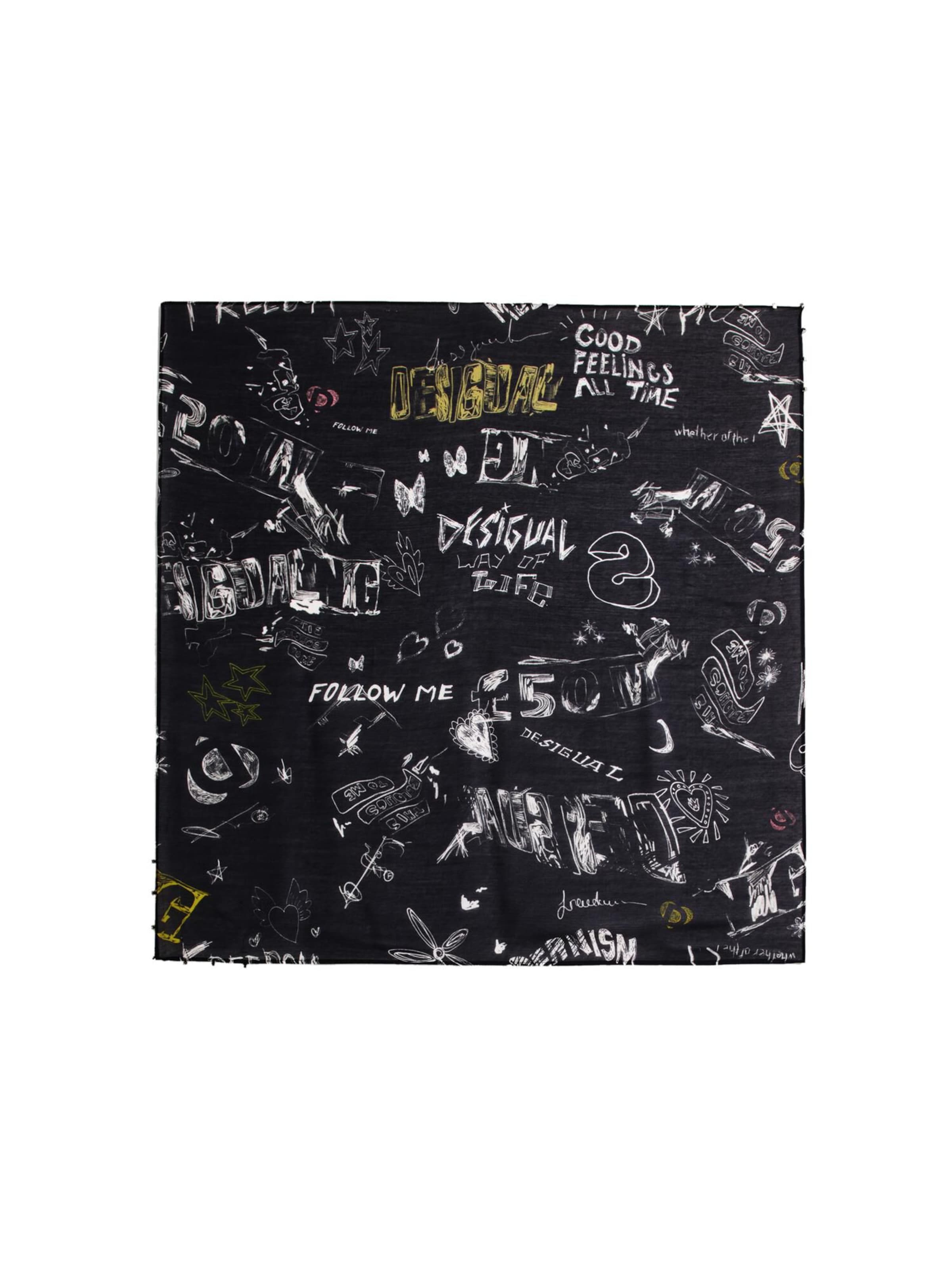 Foulard Desigual en noir : devant