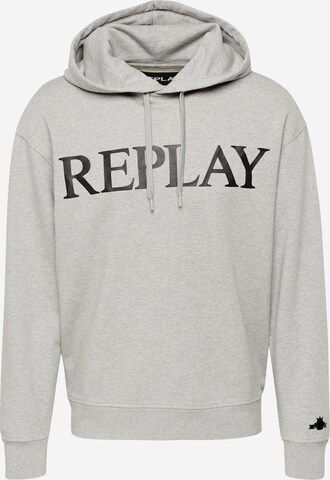 REPLAY Sweatshirt in Grijs: voorkant