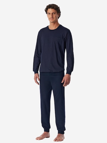 SCHIESSER Pajamas long 'Comfort Essentials' in Blue