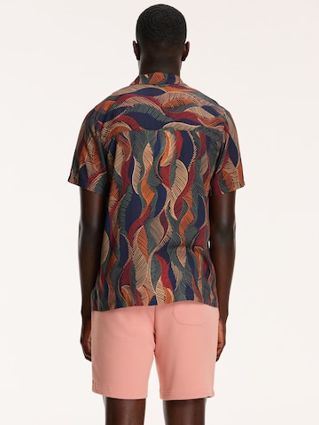 Shiwi - Regular Fit Camisa 'SHIWI LEAVES' em mistura de cores