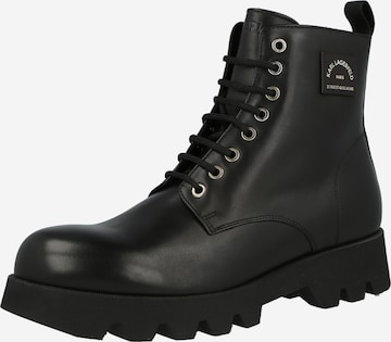 Karl Lagerfeld Lace-up boots 'TERRA FIRMA' in Black: front