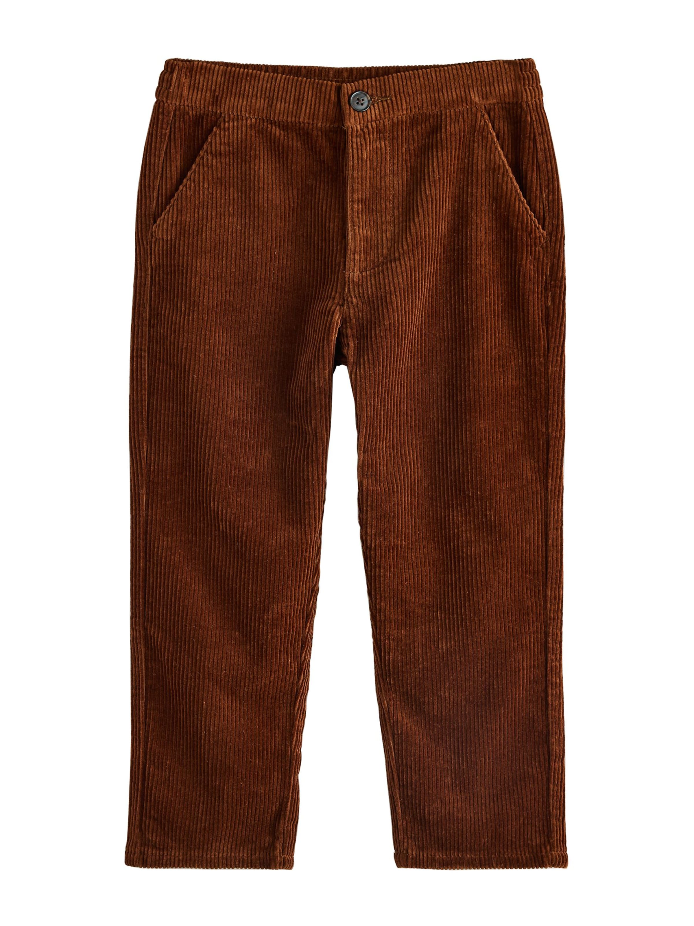 Next Regular Trousers in Brown: front