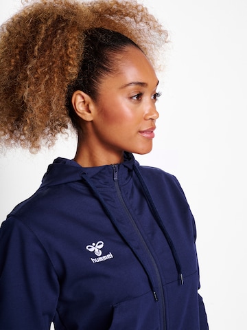 Hummel Athletic Zip-Up Hoodie in Blue