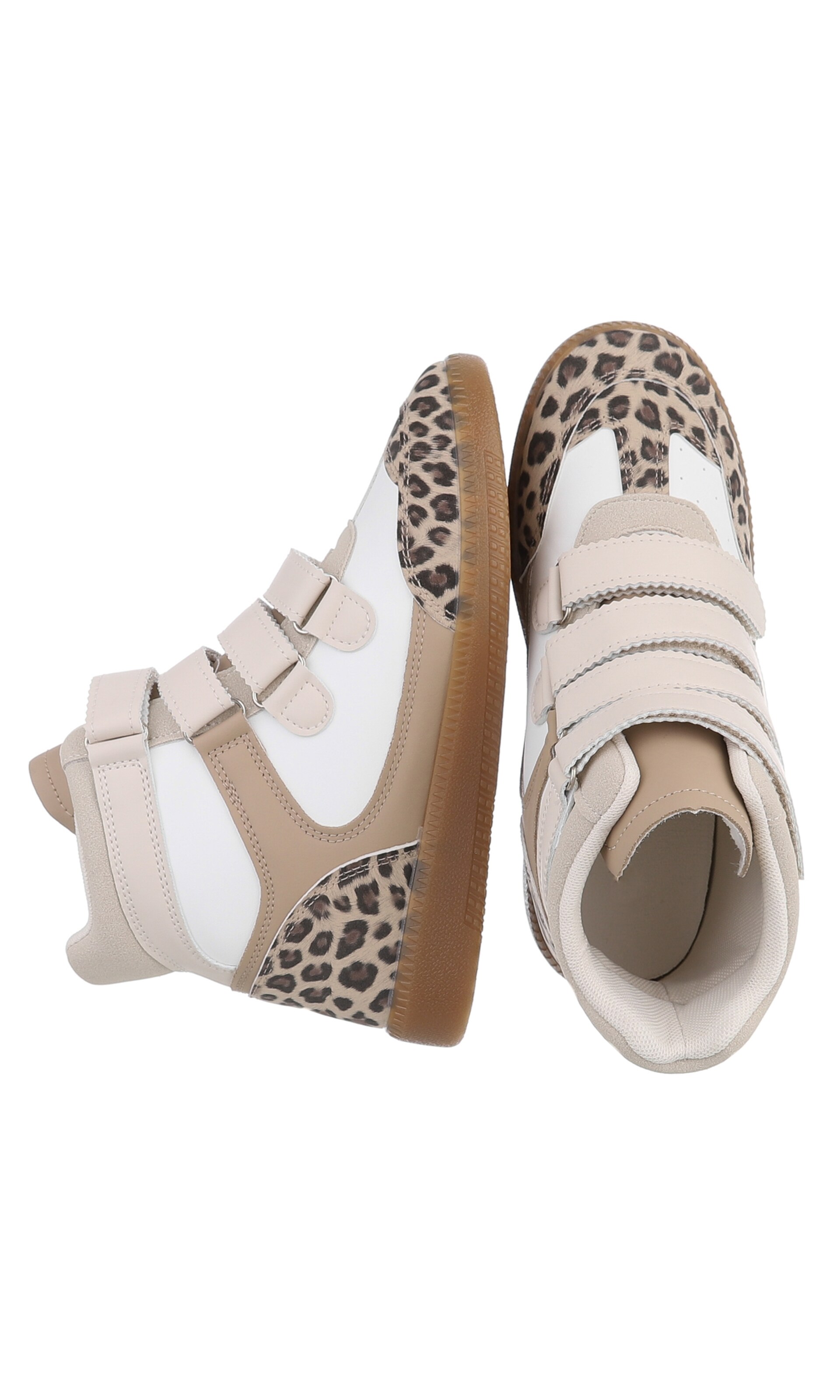 Ital-Design High-Top Sneakers in Beige