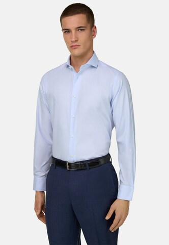 Coupe slim Chemise Boggi Milano en bleu : devant