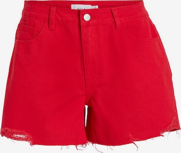 VILA Regular Jeans in Rood: voorkant