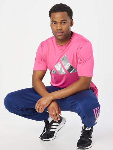 rožinė ADIDAS PERFORMANCE Sportiniai marškinėliai 'Designed For Movement Hiit'