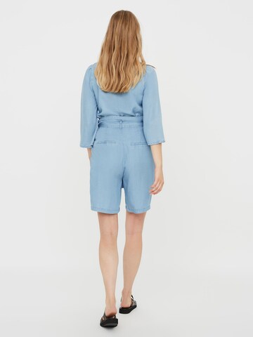 VERO MODA Loose fit Pleat-front trousers 'Vivian Aneve' in Blue