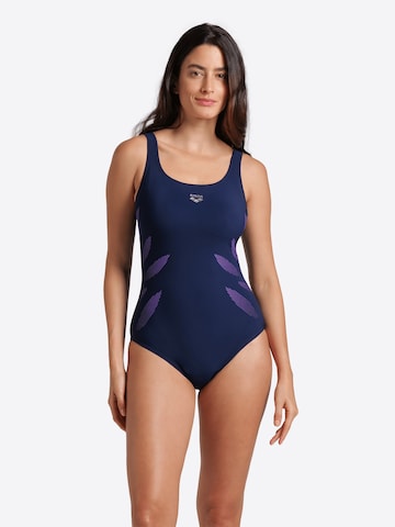 Bustino Costume intero modellante 'SHAPEWEAR MILENA C-CUP' di ARENA in blu: frontale