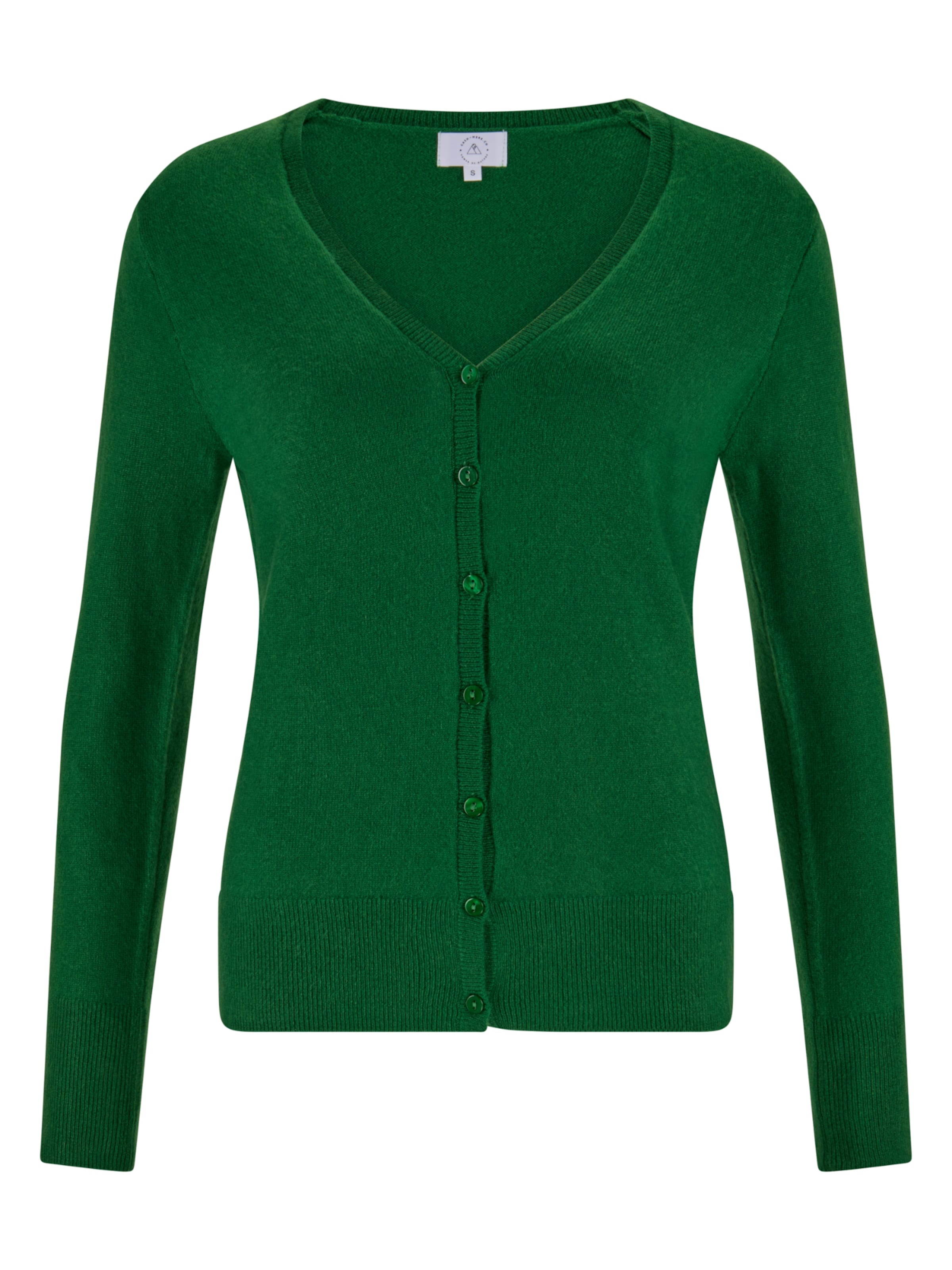 Cardigan CASH-MERE.CH en vert : devant