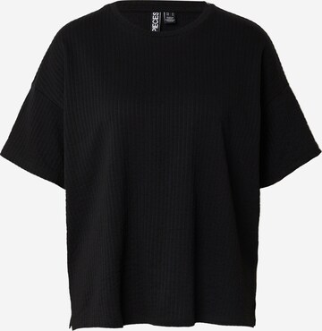 PIECES Oversized Shirt 'PCBRECCA' in Black: front