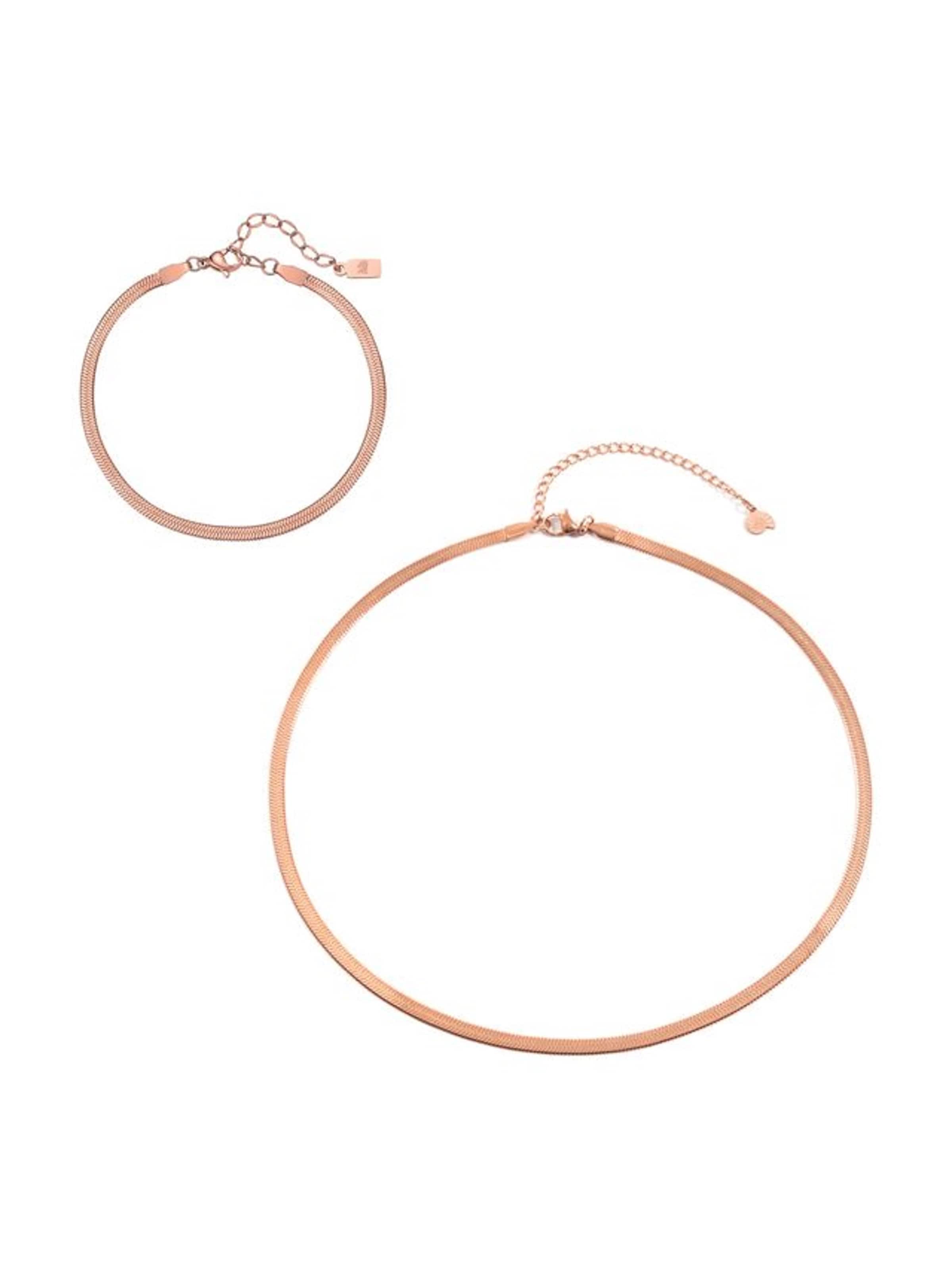 Parure de bijoux 'Urban Snake' Hey Happiness en or : devant