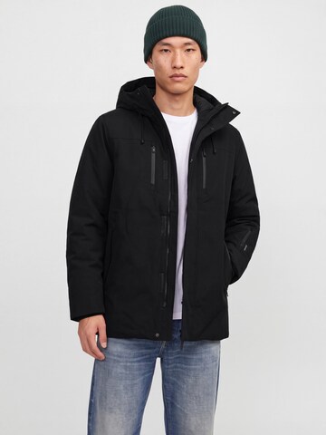 JACK & JONES Átmeneti parka - fekete: elől