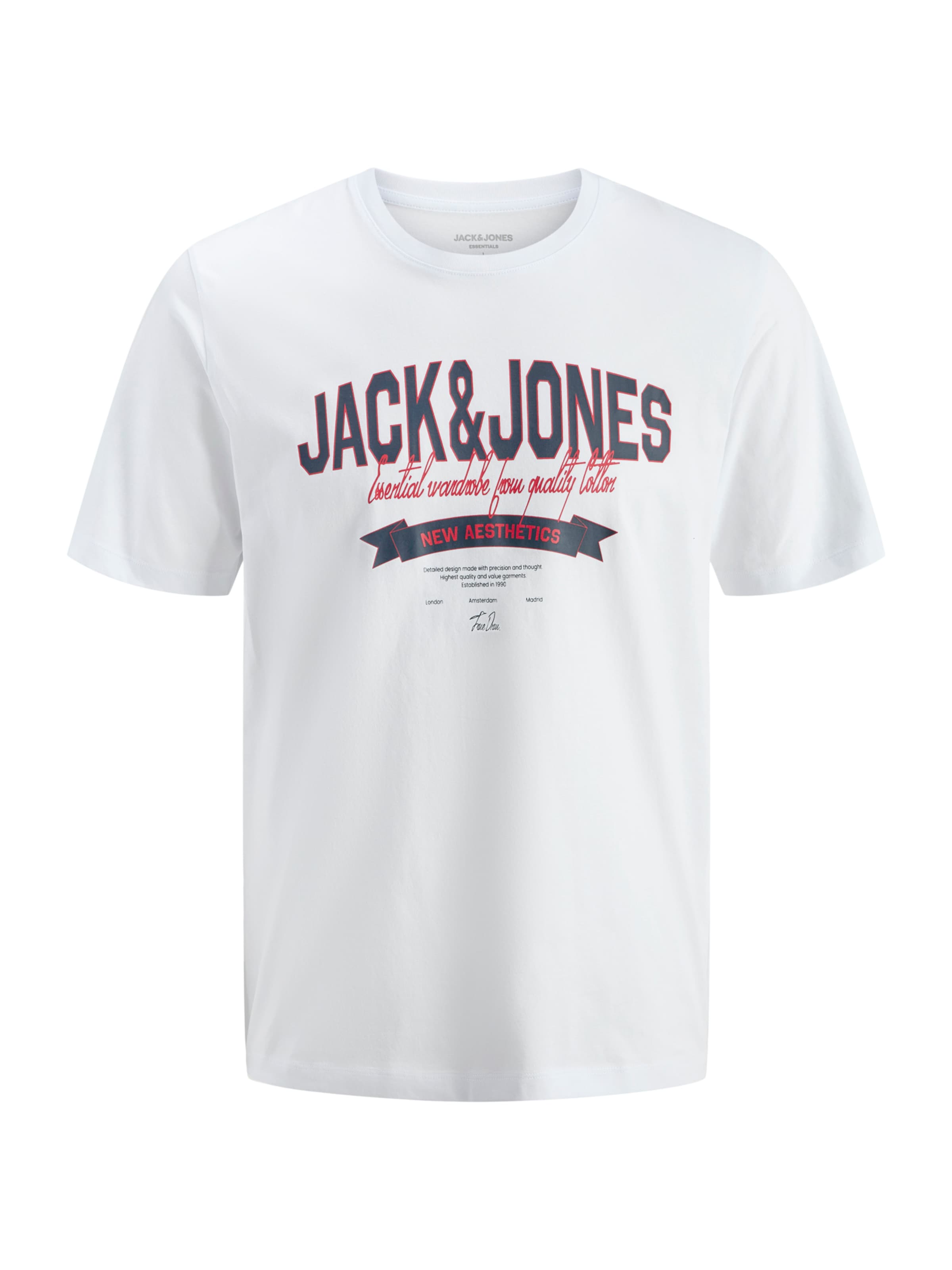 Jack & Jones Plus Μπλουζάκι σε λευκό: μπροστά