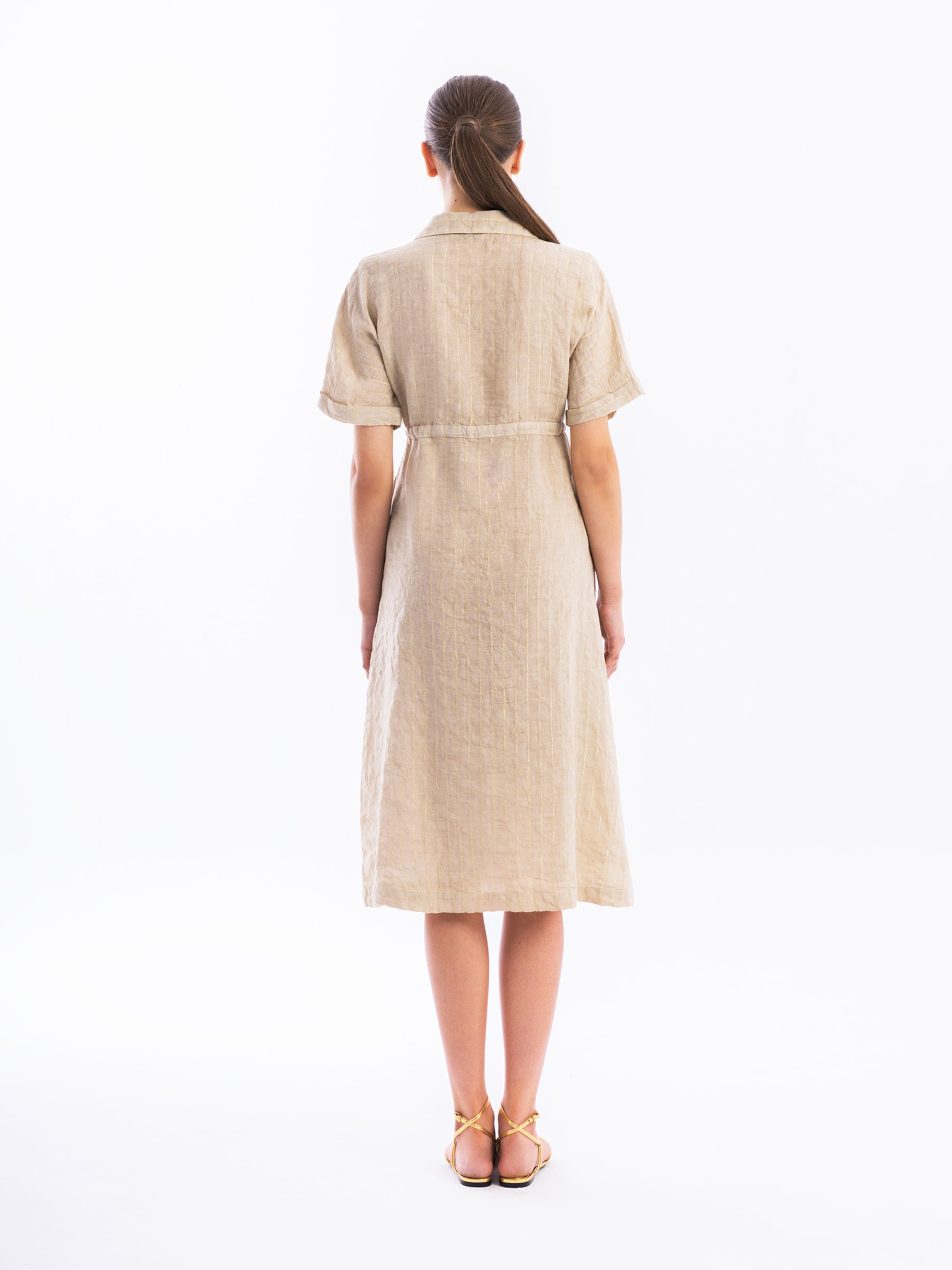 Haris Cotton Dress in Beige