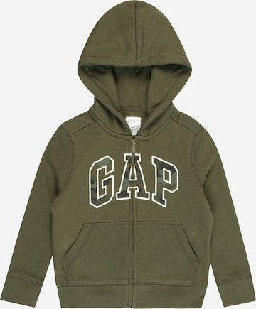 GAP Sweatjacke in Grün: predná strana