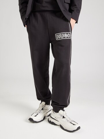 Tapered Pantaloni 'Noiderpant' di HUGO in nero: frontale