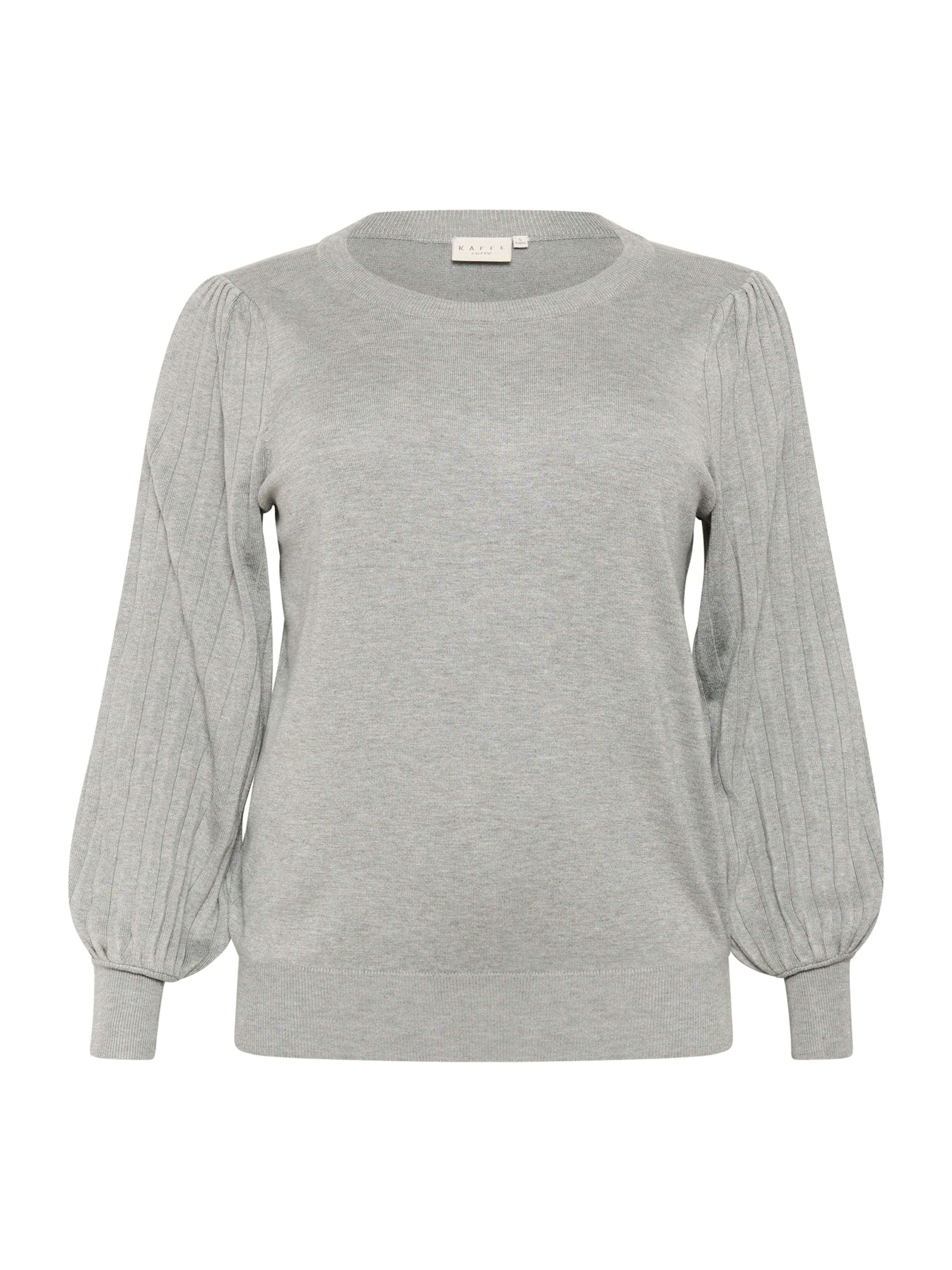 KAFFE CURVE Trui 'KC Loni' in Grijs: voorkant