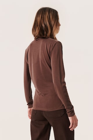 SOAKED IN LUXURY Blouse 'Columbine' in Brown
