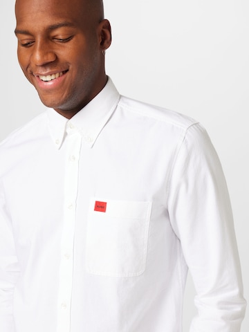 HUGO Red Slim Fit Hemd 'Evito' in Weiß