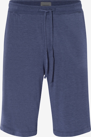 Hanro Pajama Pants ' Casuals ' in Blue: front