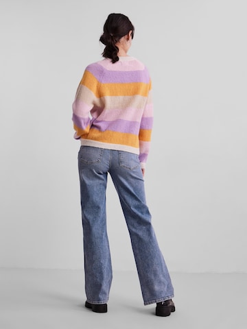 PIECES Knit Cardigan 'Gymma' in Purple