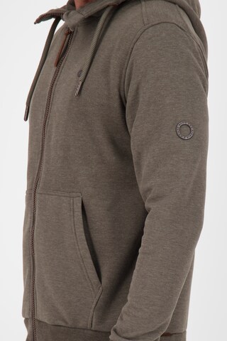 Alife and Kickin Zip-Up Hoodie 'TrasherAK' in Grey