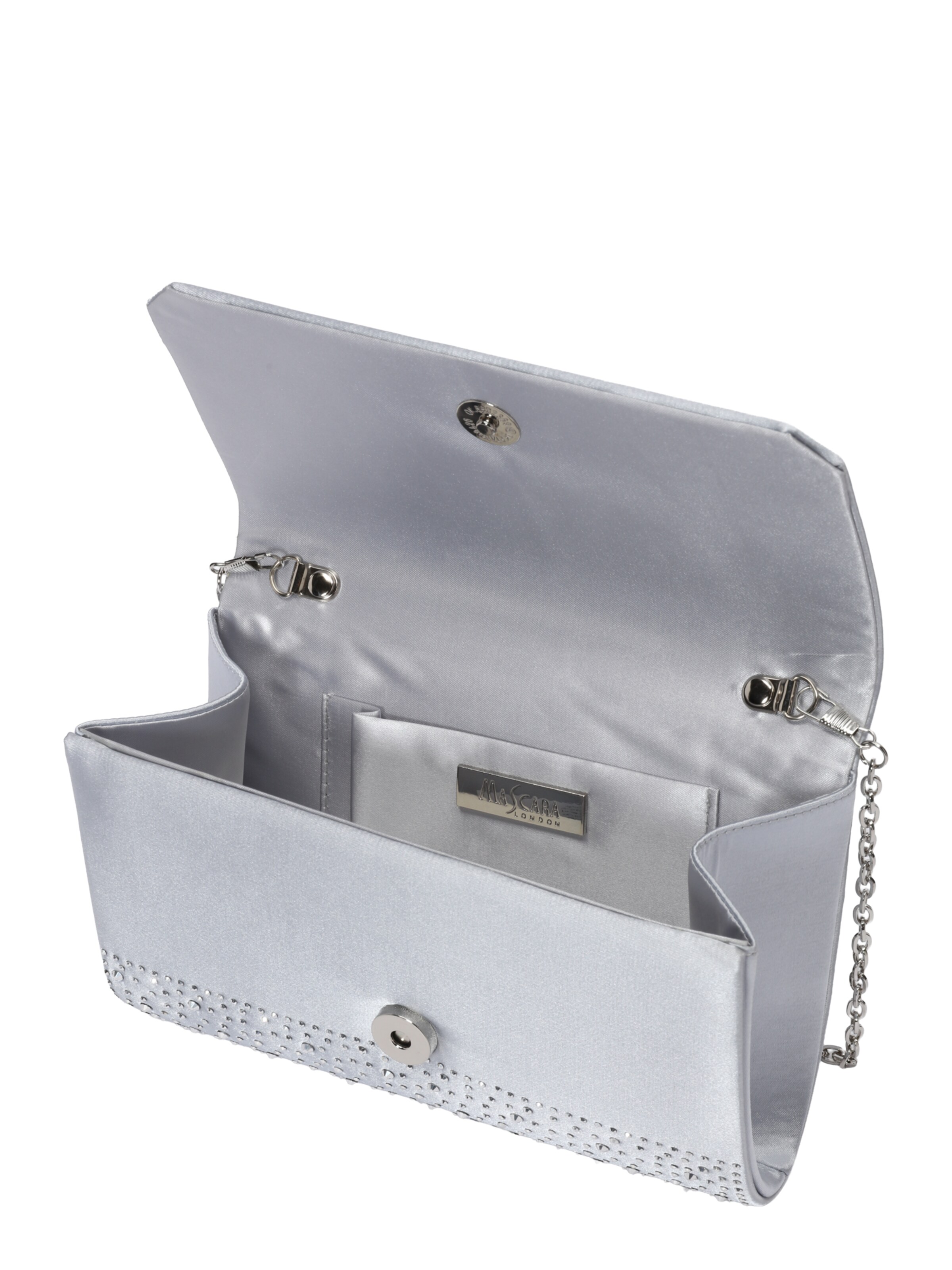 mascara Clutch in Silver