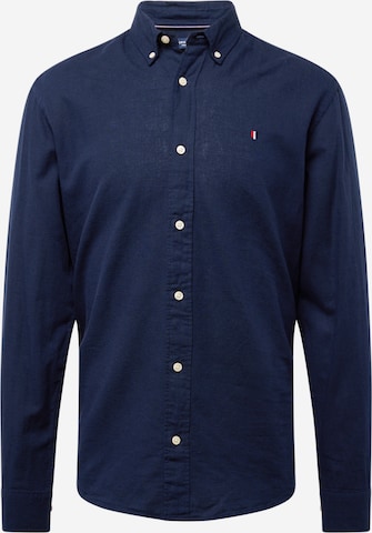 JACK & JONES Button Up Shirt 'SUMMER SHIELD' in Blue: front