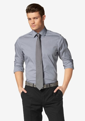 Coupe slim Chemise business 'Level 5' OLYMP en gris : devant