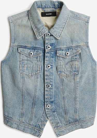 G-STAR Vest - 'Pitched Hem Slim Vest' in L in blue denim, Produktansicht