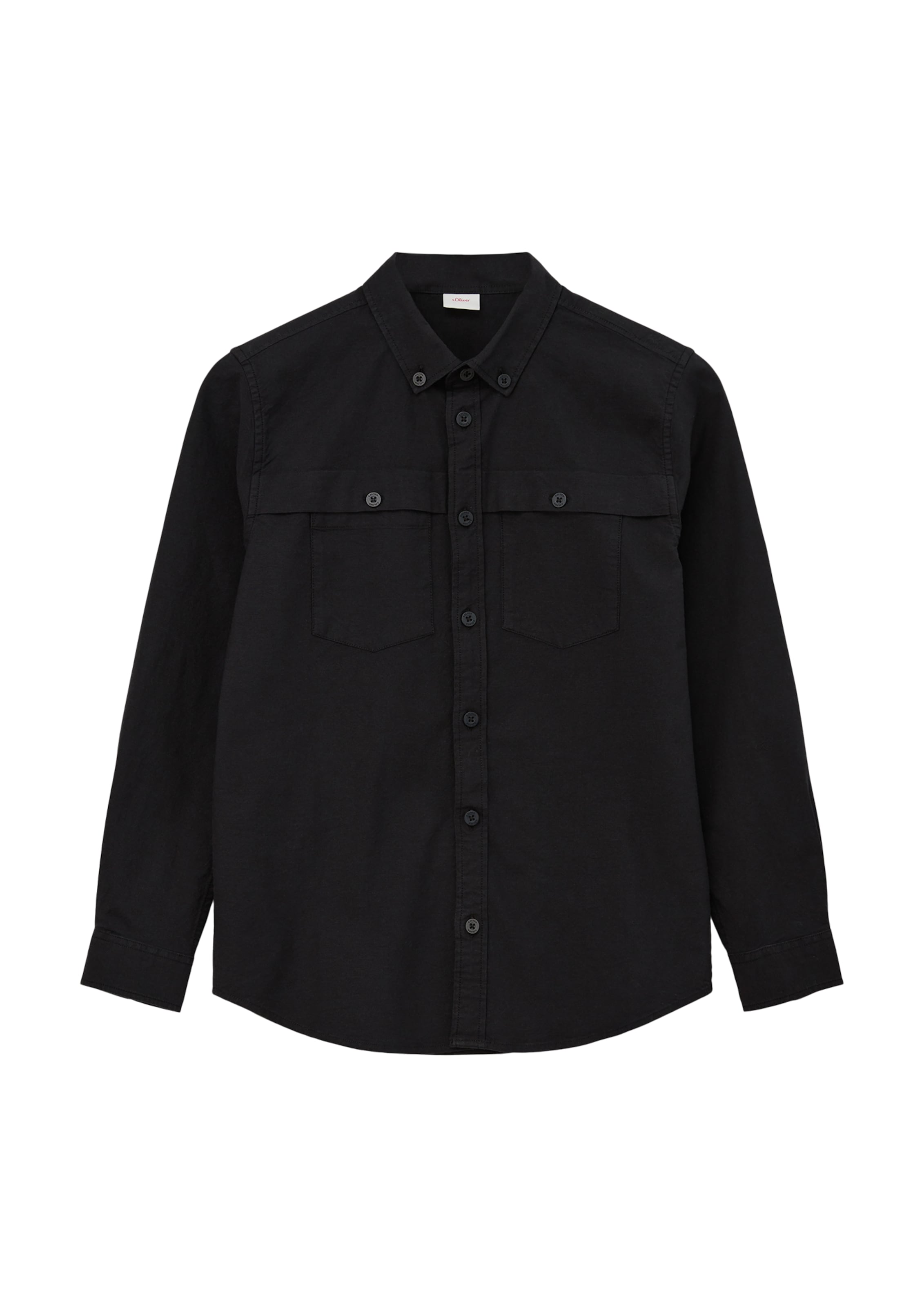 s.Oliver Hemd in Schwarz: Vorderseite