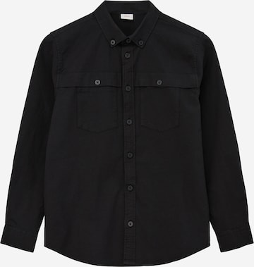 s.Oliver Regular fit Button Up Shirt in Black: front