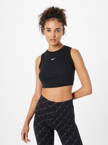 Nike Sportswear Top 'ESSENTIAL' – černá: přední strana