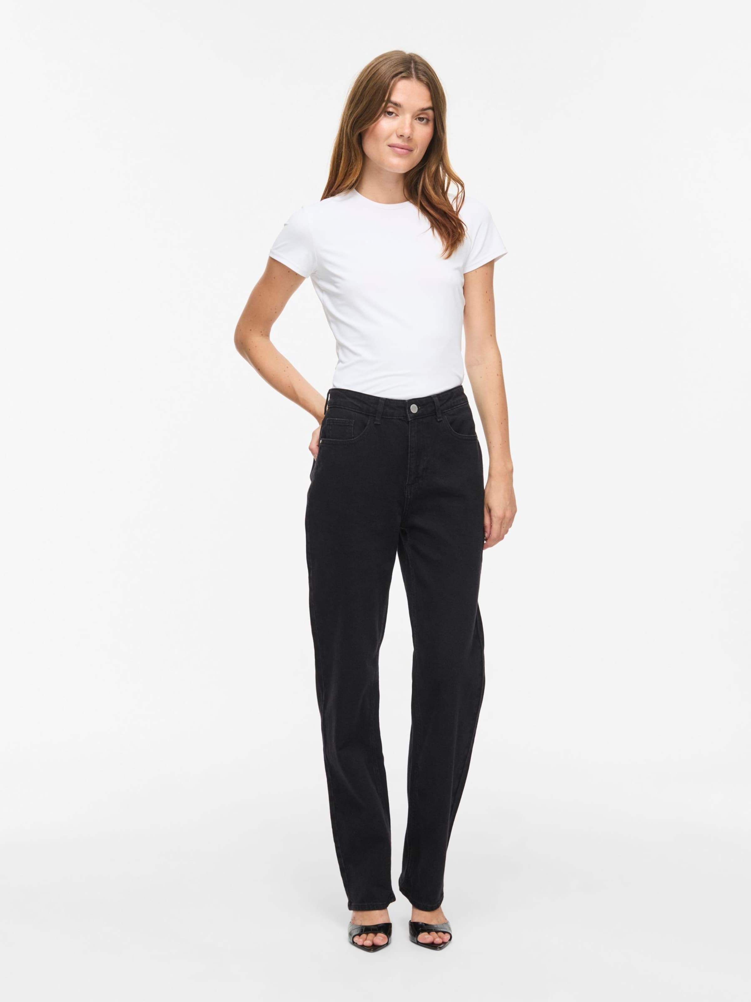 VILA Loose fit Jeans in Black: front