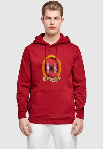ABSOLUTE CULT Sweatshirt 'Deadpool - Tattoo' in Red: front